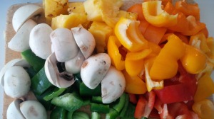 ... chopped up some veggies for kebobs 